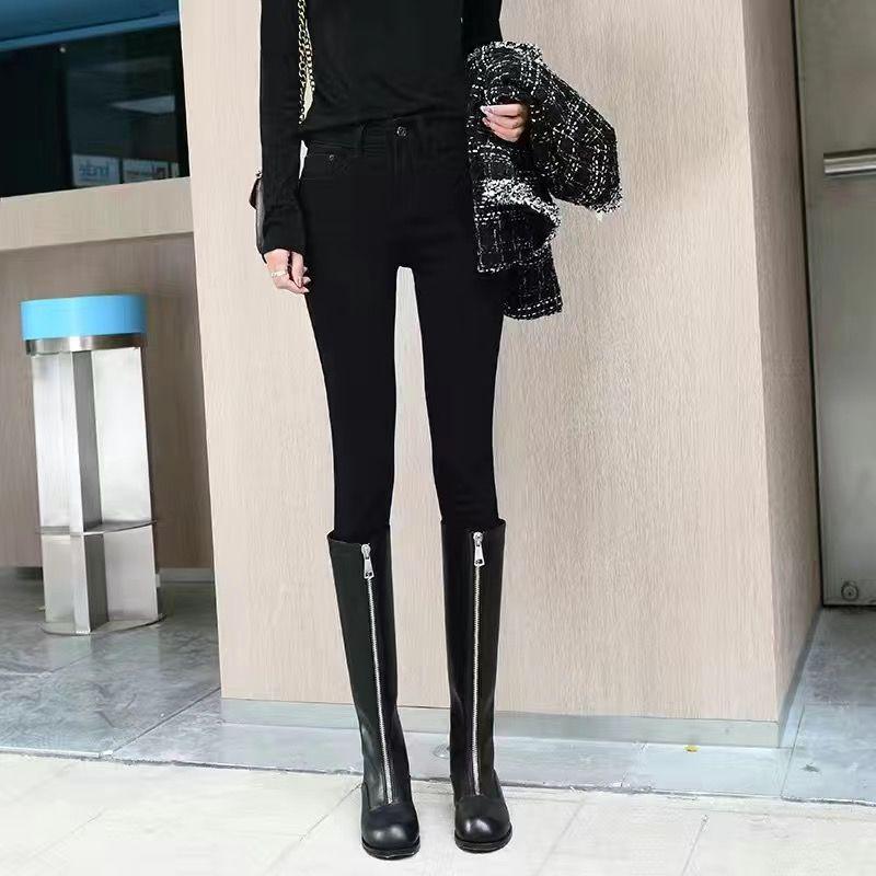 

Women s High-Waist Slimming Winter Velvet Jeans 2025 - Thick, Stretchy, Skinny Pencil Pants 31