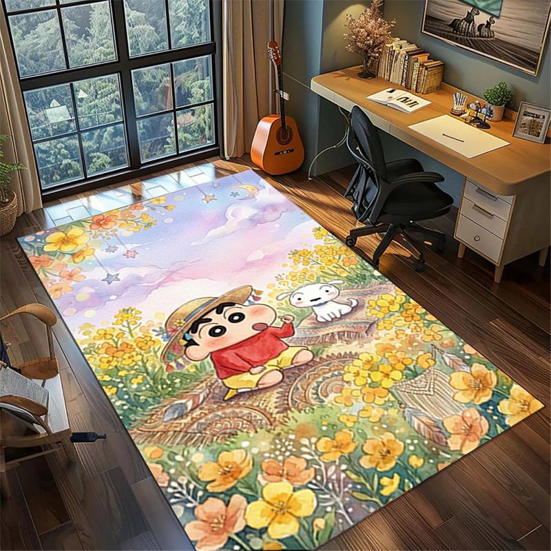 Crayon Shin-chan Large Area Rug Non Slip Washable Floor Mat for Bedroom Gamer Room Home Decor