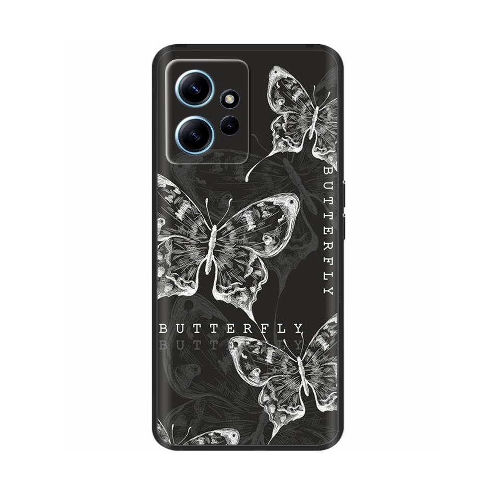 For Xiaomi Redmi Note 12 4G Case Cute Painted Flower Back Cover Full Protection Soft TPU Coque For Redmi Note 12 4G Phone Cases