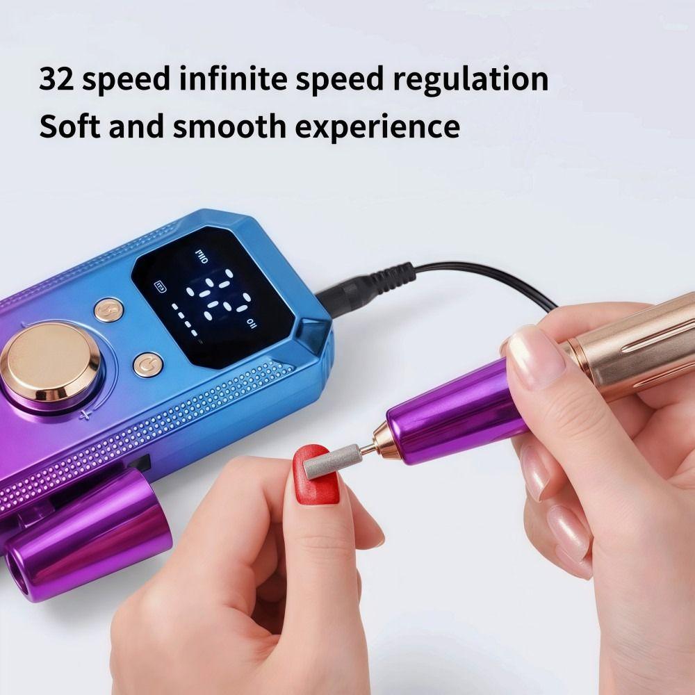 LED Display Electric Nail Polishing Grinder Rechargeable Nail Grinder  Nail Tools