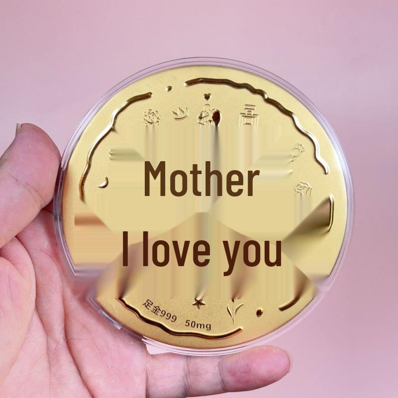 999 Pure Gold 50mg Princess Coin Rich Mom, I Love You Mother s Day Gift