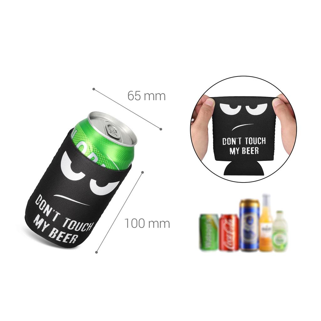 Kwmobile 2x Can Cooler Cover for Cans Can Cooler Holder X 10 Cm Touch My Beer Design 330ml/355ml - 6.5 - Don't
