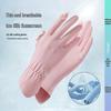 Women's Fingerless Ice Silk Cycling Gloves - UV Protection, Non-Slip, Breathable Summer Outdoor Sports Gloves