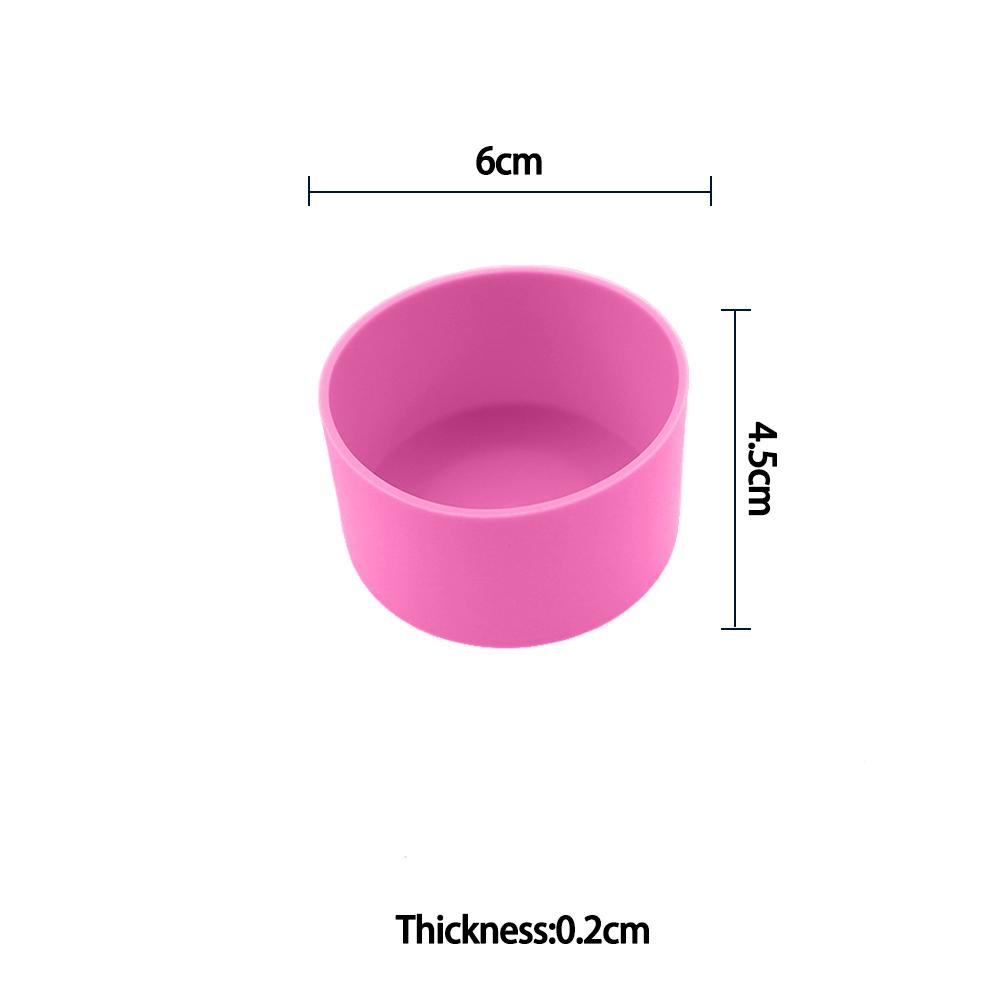 For Better Life 1Pc 6cm Soft Silicone Cup Bottom Sheath Protector Sleeve For Glass Water Tea Bottle Anti Damage Accessories