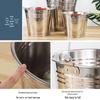 SIFAR Thickened Stainless Steel Portable Water Bucket