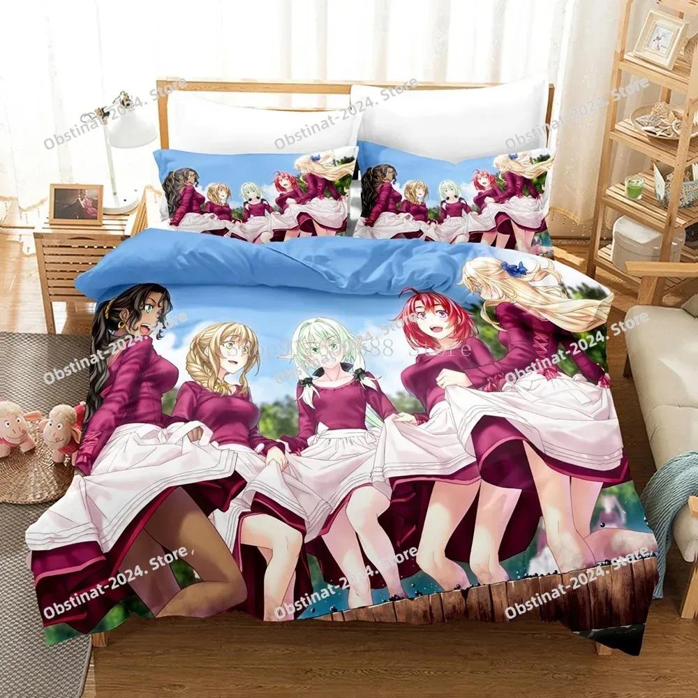 Comforter Bedding Set Anime Goblin Slayer And Lovely Bedclothes Queen King Size For Kids Adults Bedroom Decor
