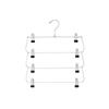 6-Layer Adjustable Foldable Metal Hanger with Clips for Skirts and Pants
