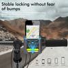 360 Rotation Motorcycle Phone Holder,Bicycle Handlebar Mount Bracket GPS Stand for Smartphone 4-7 inch,Anti-Shock Bike Accessory