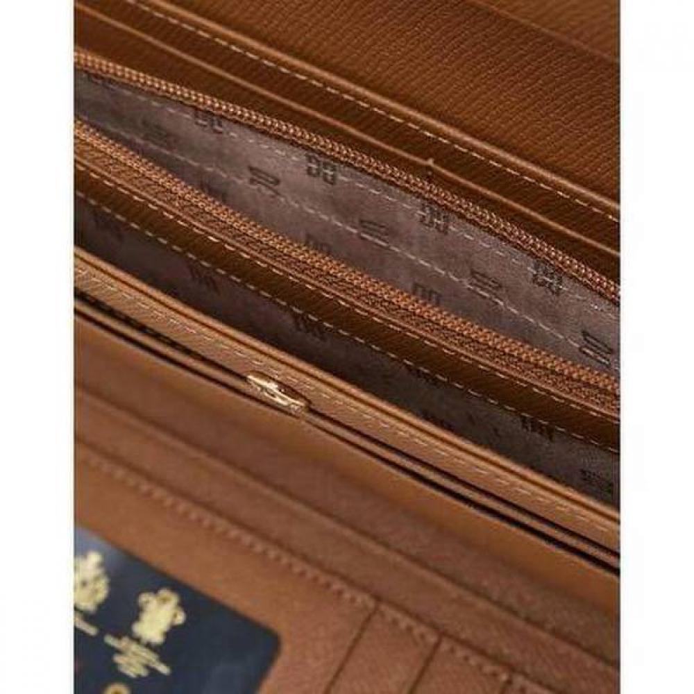 Daks Long Wallet With Brown Check Pattern And Dd Logo Dcwa3e421w2