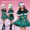 Luxury Xmas Velvet Women Christmas Tree Outfit Dress Cloak Hat Party Props Plus Size