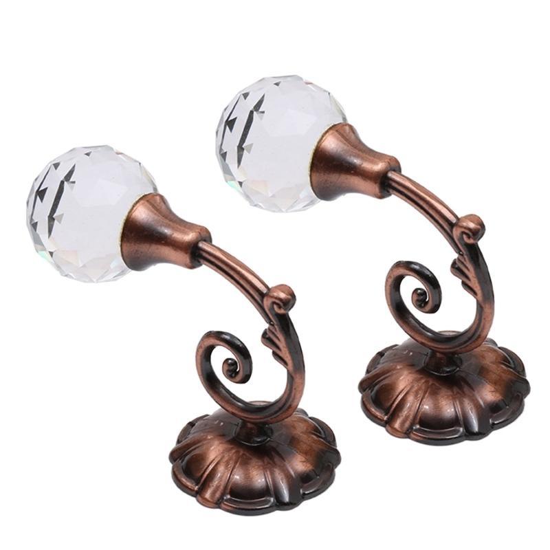 Curtain Holdbacks Curtain Tiebacks Hooks for Drapes Crystal Curtain Holdback Curtain Holders Wall Metal Drapery Hooks