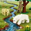 7691976920 lion animal model children assemble small building blocks toys, birthday gifts, the king of the forest.