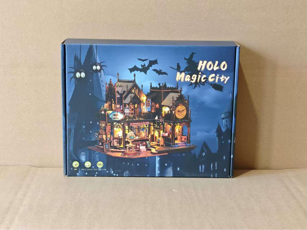 Jiate DIY Holo Magic City ES012: Hand-Assembled Villa Castle Model Toy Ornament Gift