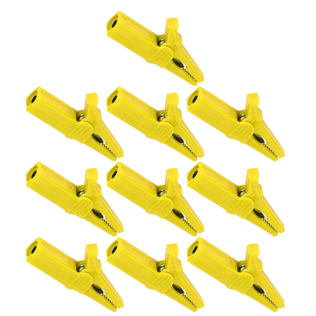 10PCS Battery Safety Clamp 4mm Banana Jack Rear Brass Nickel Plated Full Protection for Ships RVs