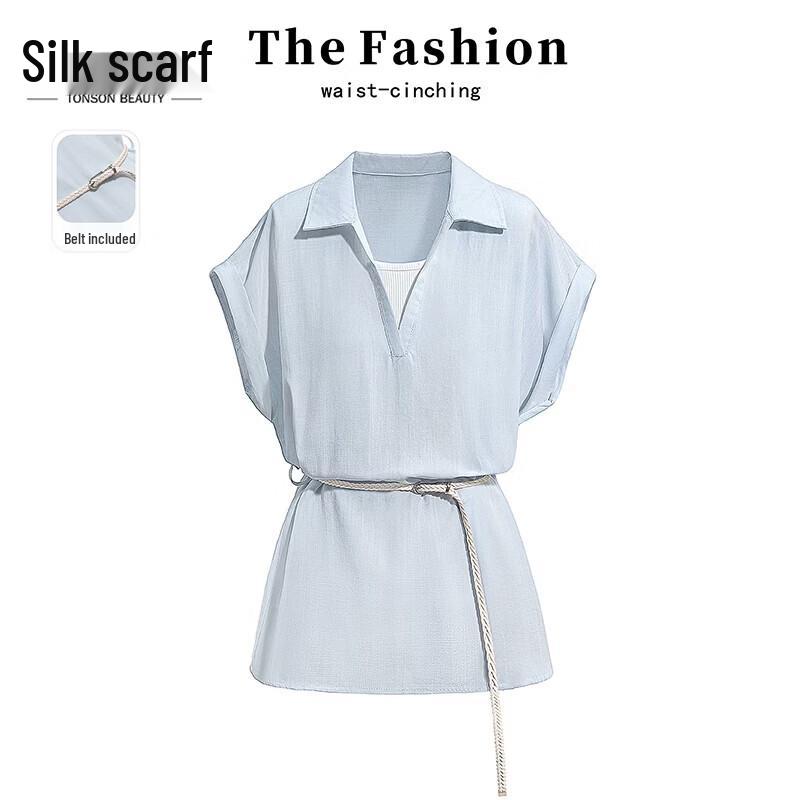 Cypress Sheer Women s Lyocell Lapel Blouse One Size