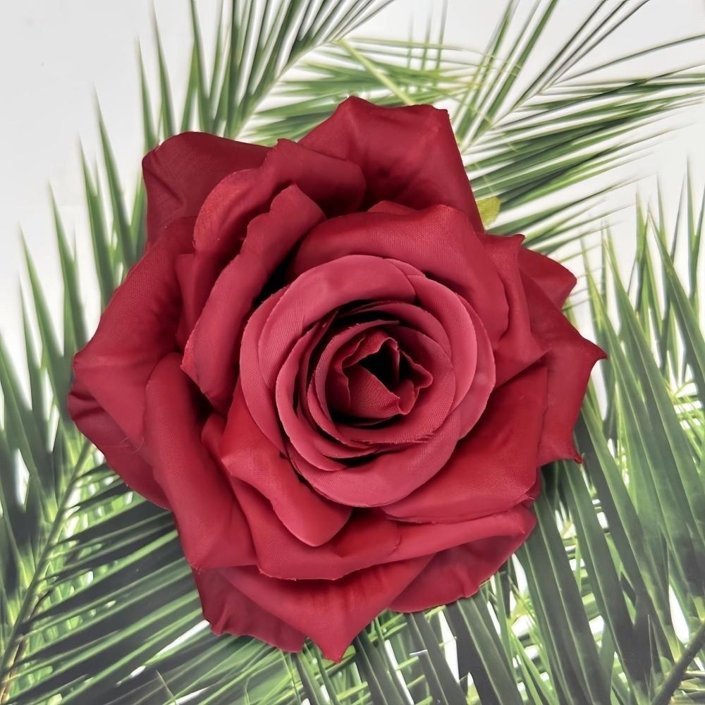 

New 10 cm Artificial Rose Flowers Silk Simulated Artificial Faux Plants Pink Fake Flower Bridal Accessories темно-красного
