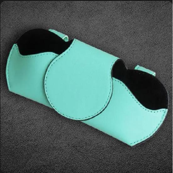 PU Leather Car Glasses Case Auto Sun Visor Glasses Holder Sunglasses Clip Card Ticket Holder Organizer Universal Car Accessories