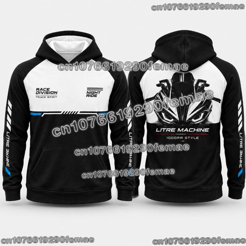 New S1000RR Racing Motorcycle Hoodie Men Long Sleeve Riding Sweatshirt Outdoor Casual Streetwear Fashion Daily Wear Top