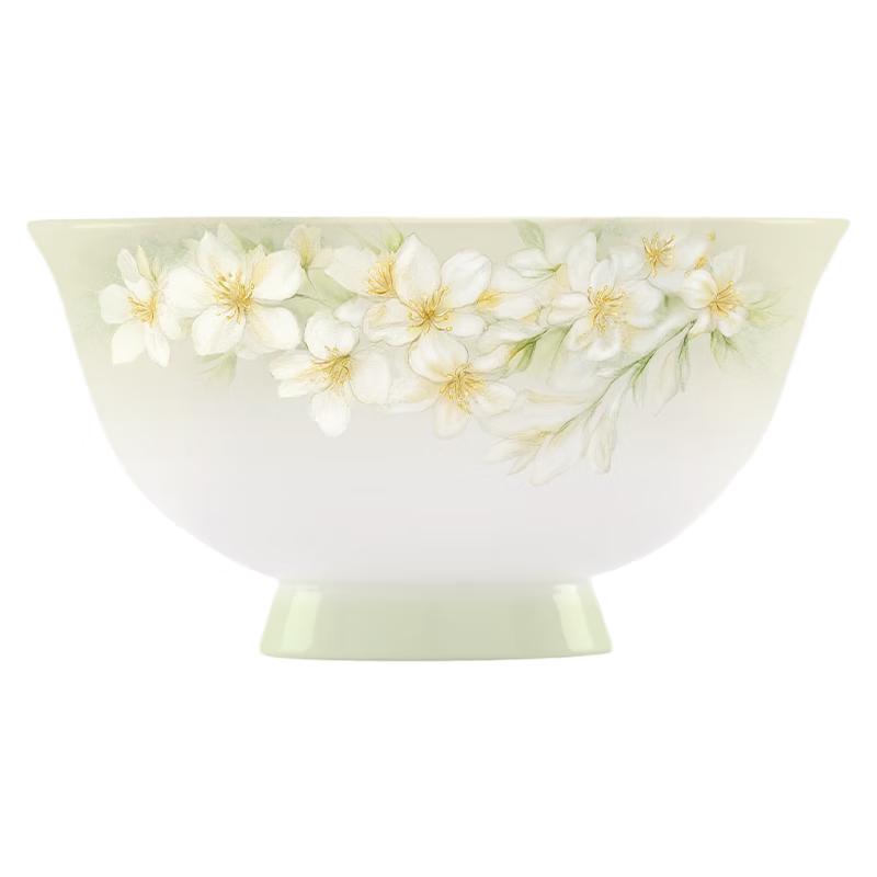 NINE CRANES Jingdezhen 4.5-inch Bone China Rice Bowl (Set of 10)