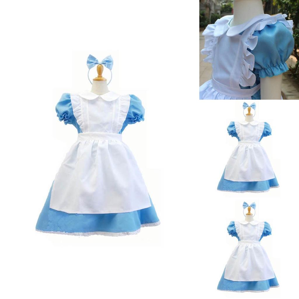 Adorabile Costume di Alice nel Paese delle Meraviglie per Bambine con Cuciture Perfette
