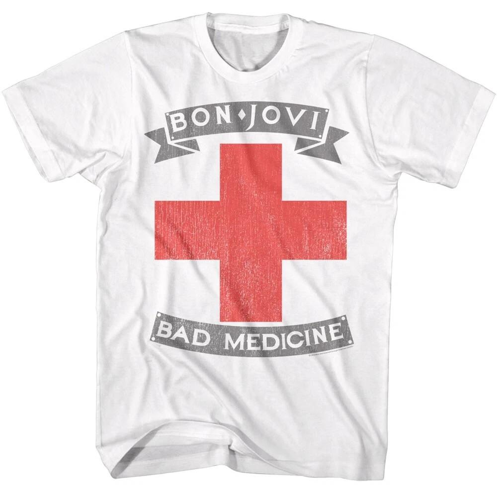 Bon Jovi Bad Medicine Album Cover Cotton T Shirt  Unisex T-Shirt S