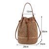 Yaz Örgülü Hasır Kova Çanta Kadınlar Için Basit İpli Plaj Omuz Crossbody Çanta