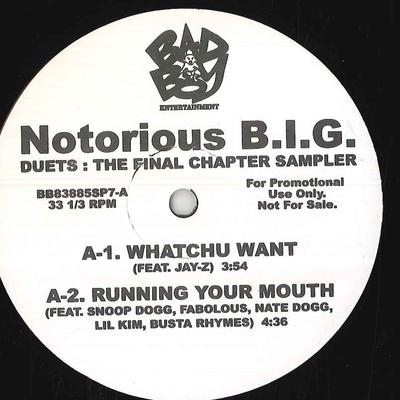 12inch Record NOTORIOUS B.I.G. - Duet : The Final Chapter SAMPLER BB83885SP7 BAD BOY US Rap & Hip-Hop/R&B Used