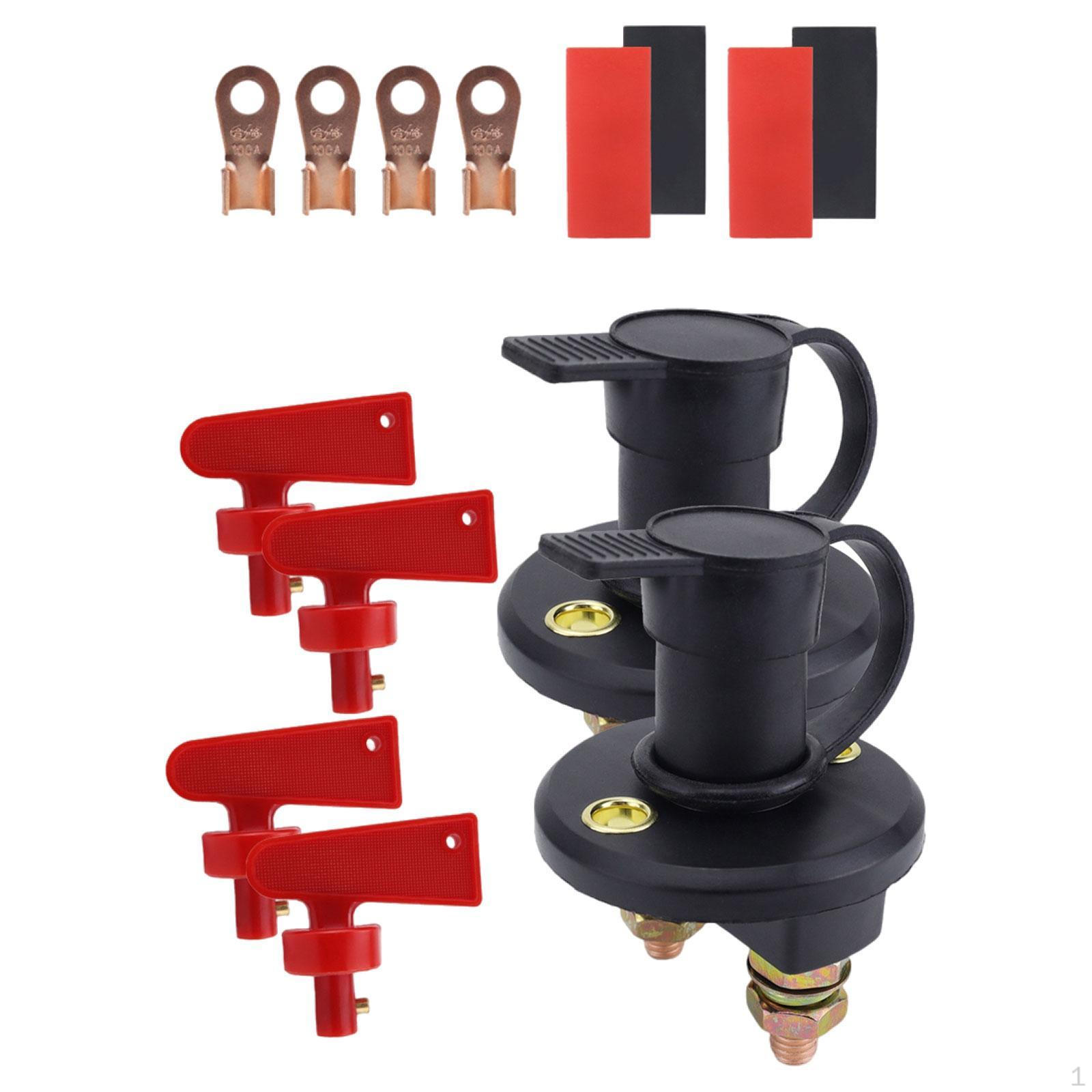 

12V-24V Shut Off Switch Car Disconnect with Terminals Automotive Yachts Ships Wear Resistant