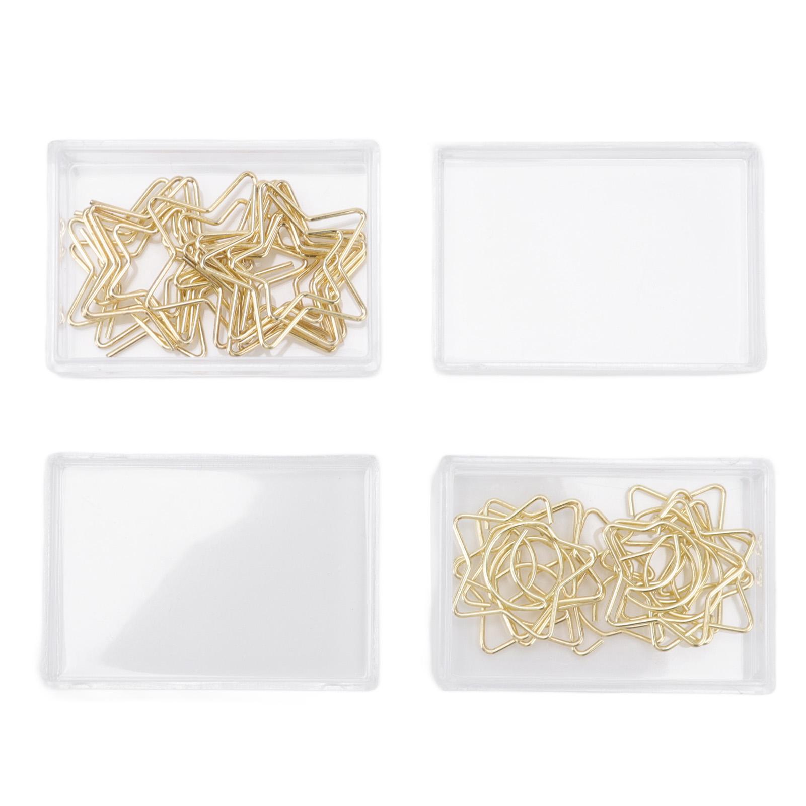 

100 Pcs Paper Clips Portable Small Anti Slip Cute Star Moon Shape Electroplating Gold Metal Office