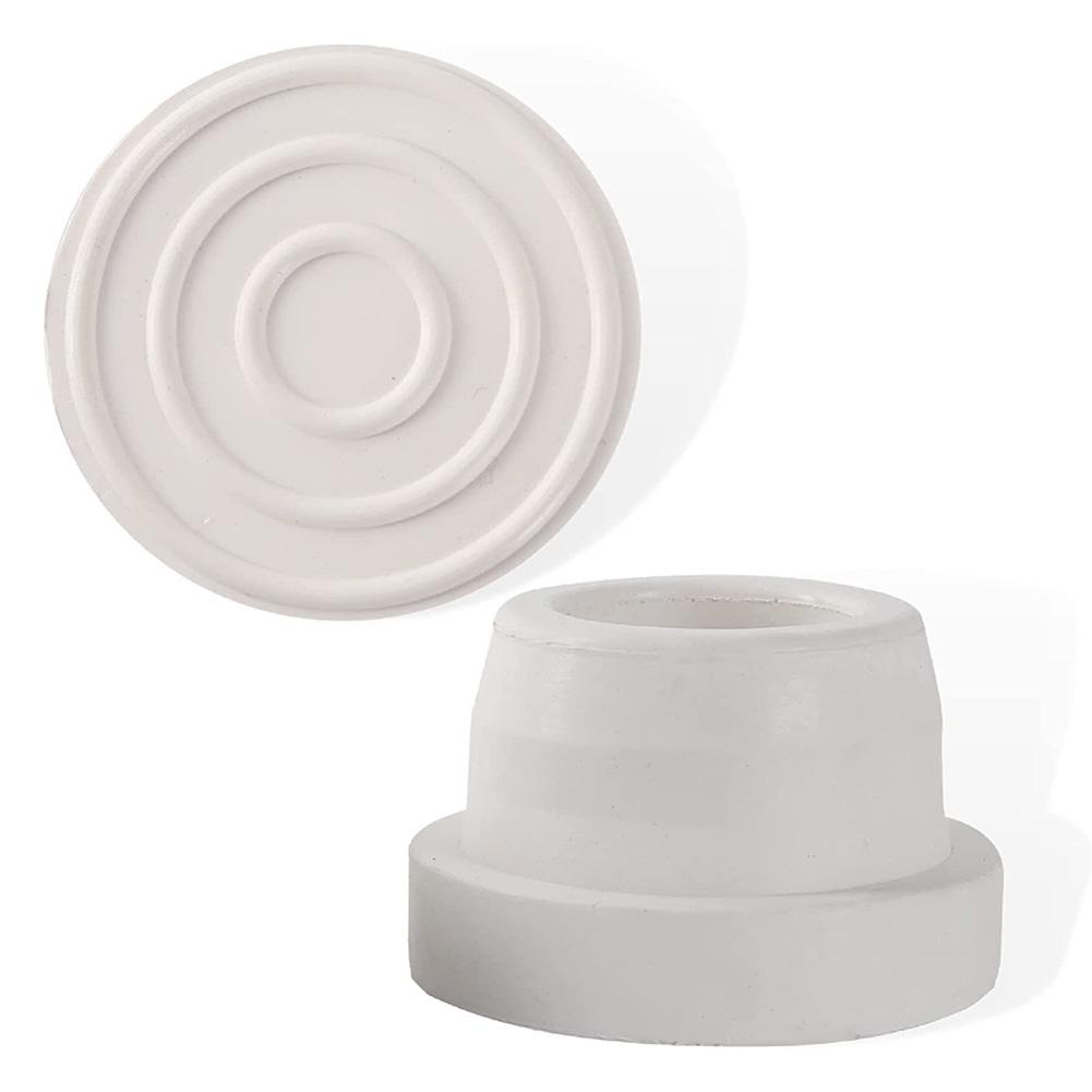 Rubber Bumpers for Pool Ladders 2 Pcs White Fit For 1.90 Inch Tubing 2.25 Inch Outer Diameter For 1.80 Inch Inner Diameter