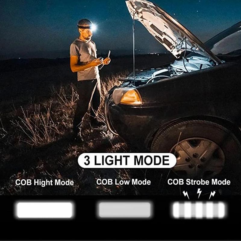 D2 Mini COB LED Headlamp Portable 3 Modes Headlight Head Flashlight Front Light Lamp edc Camping Hiking Fishing Lantern Torch