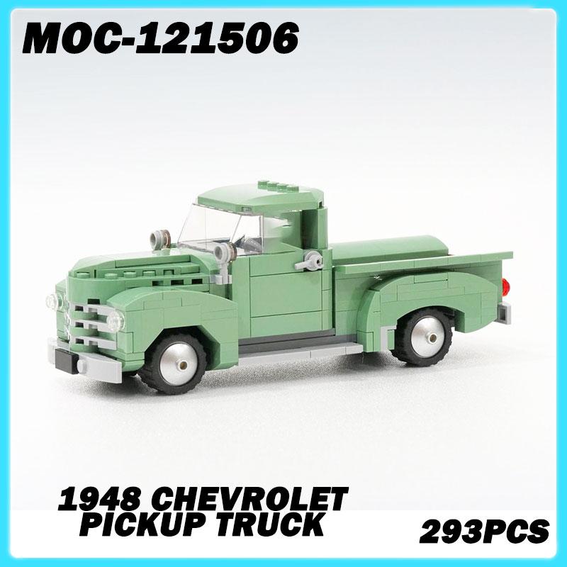 

MOC-121506 Building Blocks Cars Sports Series 1948 Green Pickup Truck DIY Model Gifts Educational Creativity Puzzle Birthday Toy