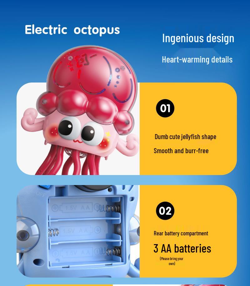 Electric Dancing Octopus Music Light Jellyfish Toy for Kids