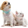 Frienda 5 Pcs Pet Pearl Necklace Diamond Crystal Dog Pearl Necklace Collars with Bling Rhinestones Bone Dog Cat Jewelry Set Wedding Collar for Puppy