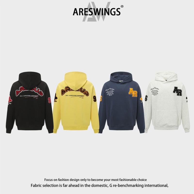 ARESWINGS Mens Graphic Hoodie Casual Loose Fit Cotton Sweatshirt Fall
