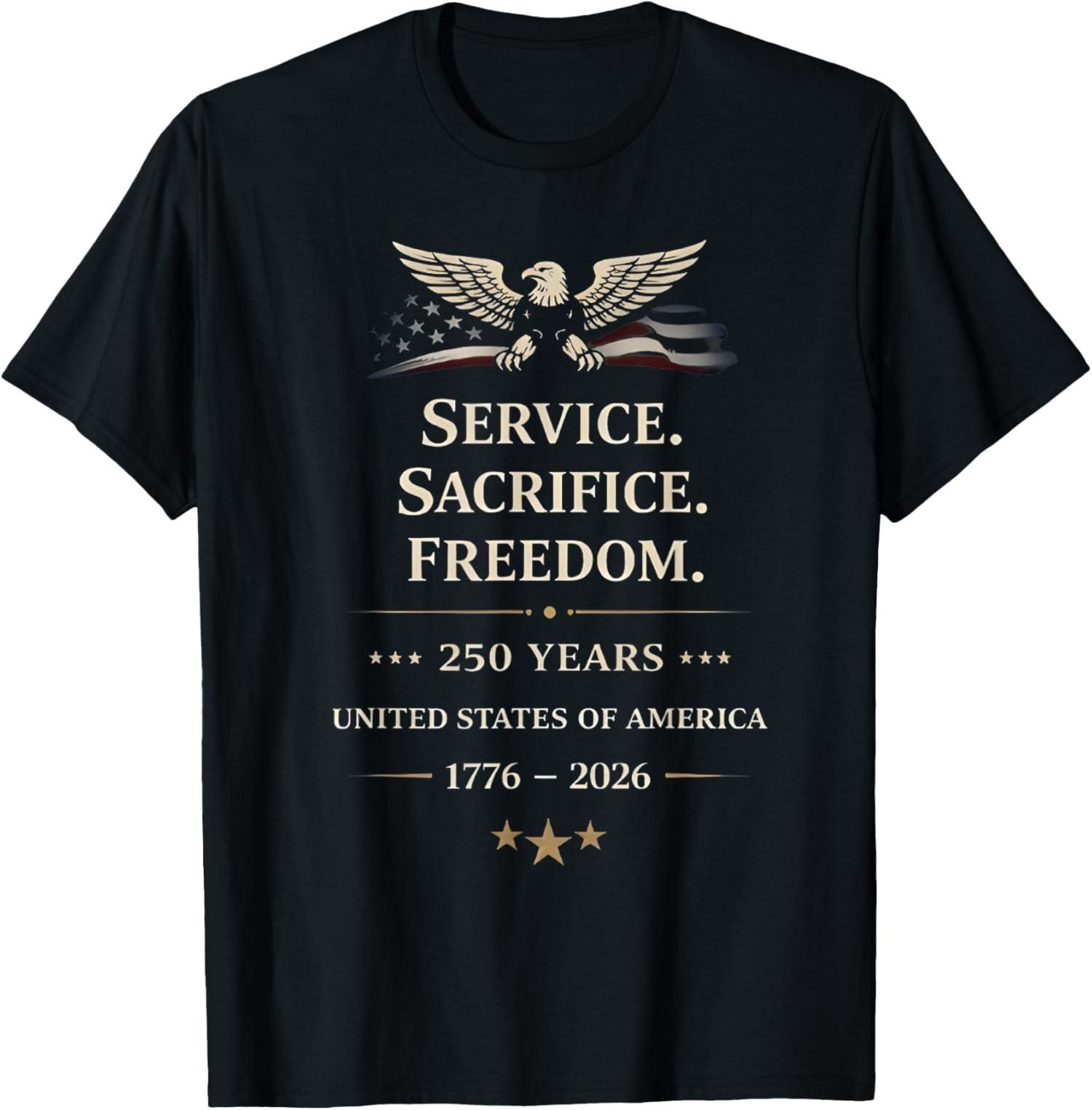 USA 250th Anniversary Veterans Military 4th of July Unisex T-Shirt S разноцветный