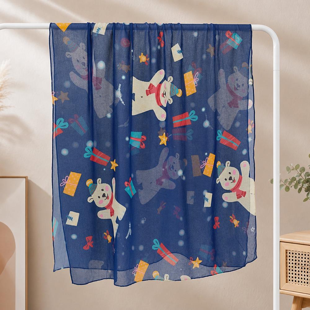 Soft Snowman Scarf Lightweight Neck Scarf Festive Christmas Scarf Fall