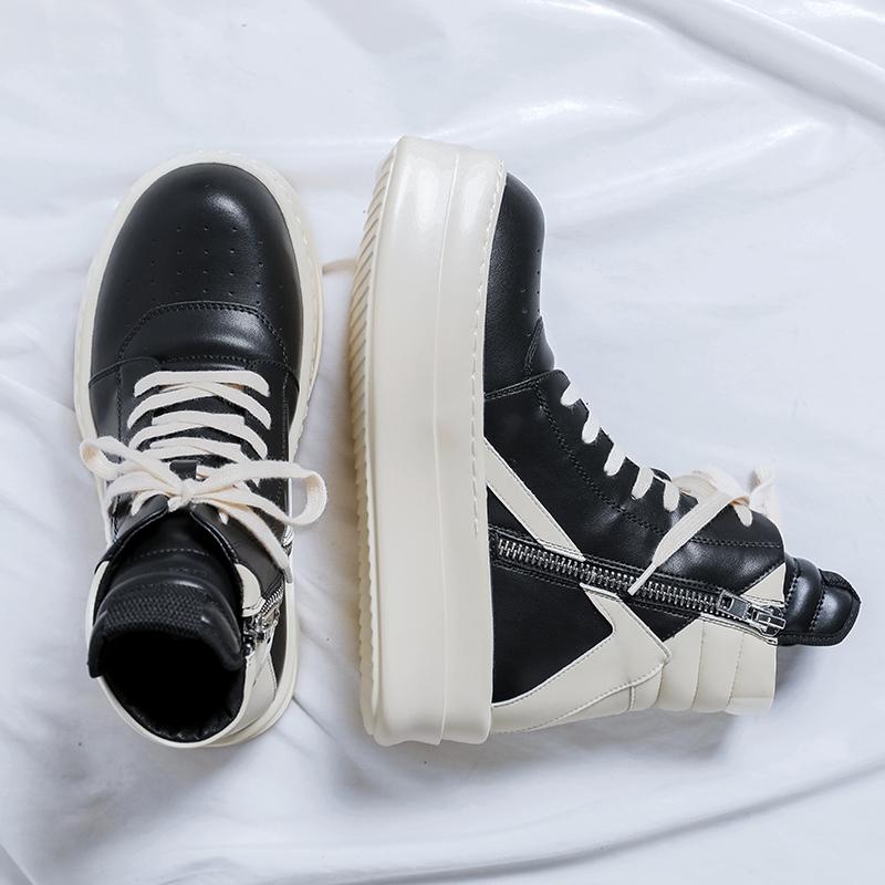 Fashion Leather Ankle Boots For Man Genuine Leather Big Size Boots High Quality Designer Formal Platform Casual Boots Fashion