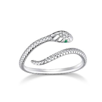 Bagues de doigt ouvertes réglables de taille serpent véritable pour femmes Trois couleurs Bijoux de mariage