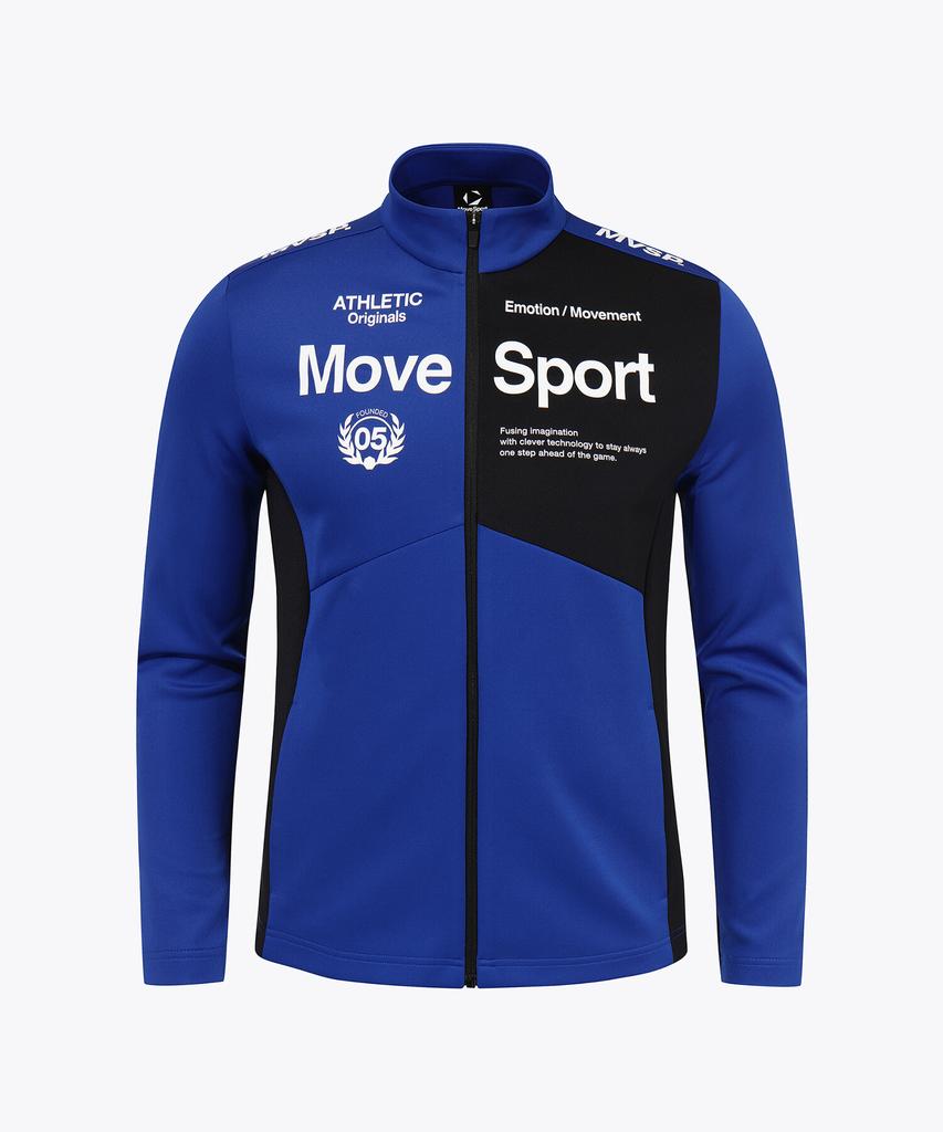 MUBEUSEUPOCHEUBAIDESANGTEU Wording Graphic Stand-Neck Training Jacket Blue Vs121Eft11