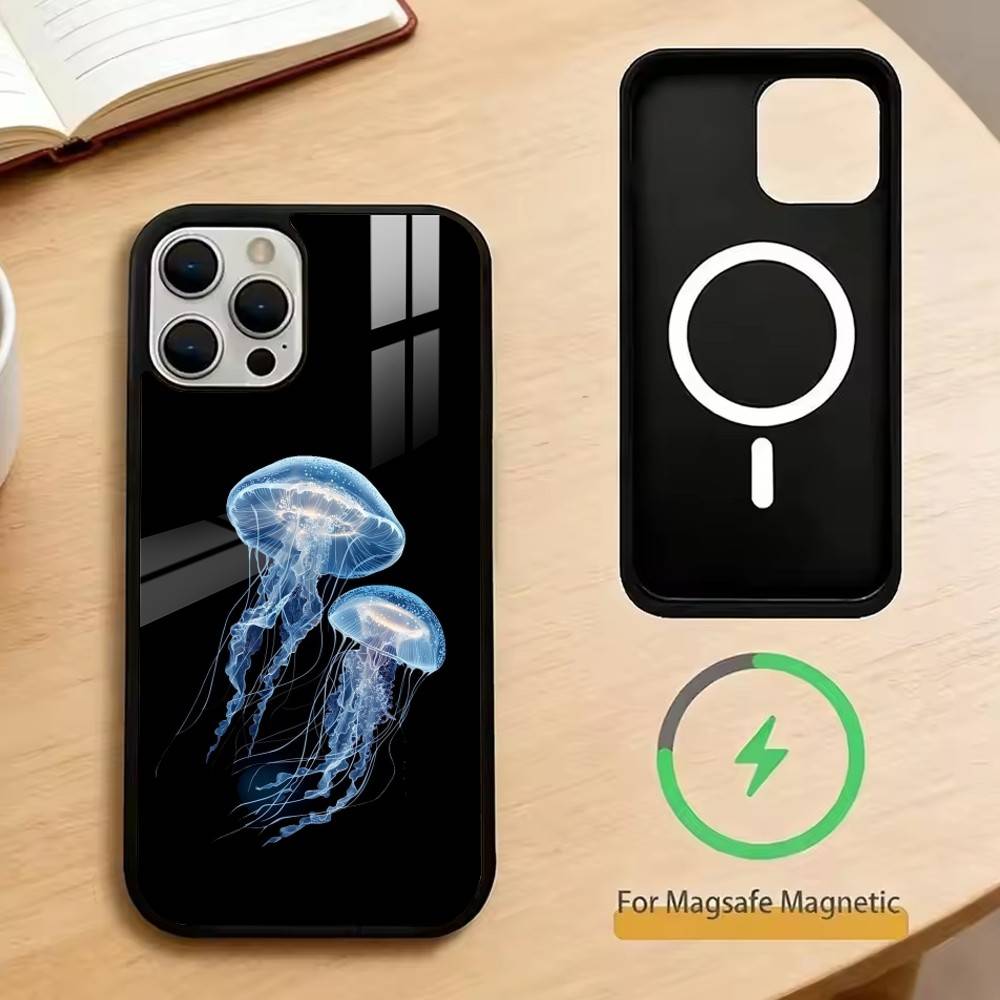 Jellyfish Oceanic   Phone Case For iPhone17,16,15,14,13,12,11 Plus,Pro Magnetic with Magsafe Wireless Charging