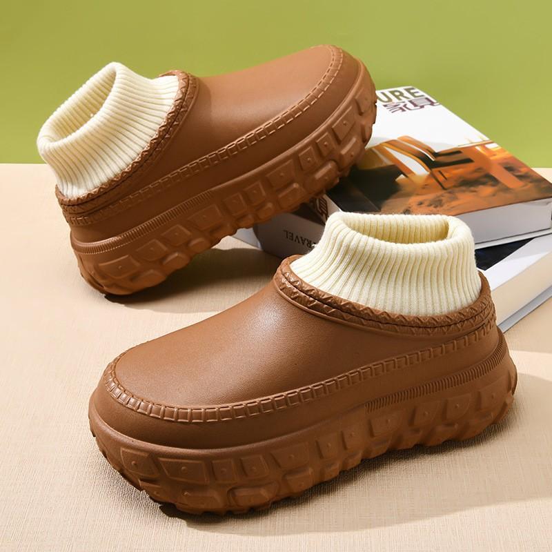 Pánské zimní zateplené sněhule Vodotěsné Podšívka z umělé kožešiny Krátké boty Umělý semiš Venkovní domácí domácí pantofle Boty pro muže Protiskluzové vycházkové mokasíny