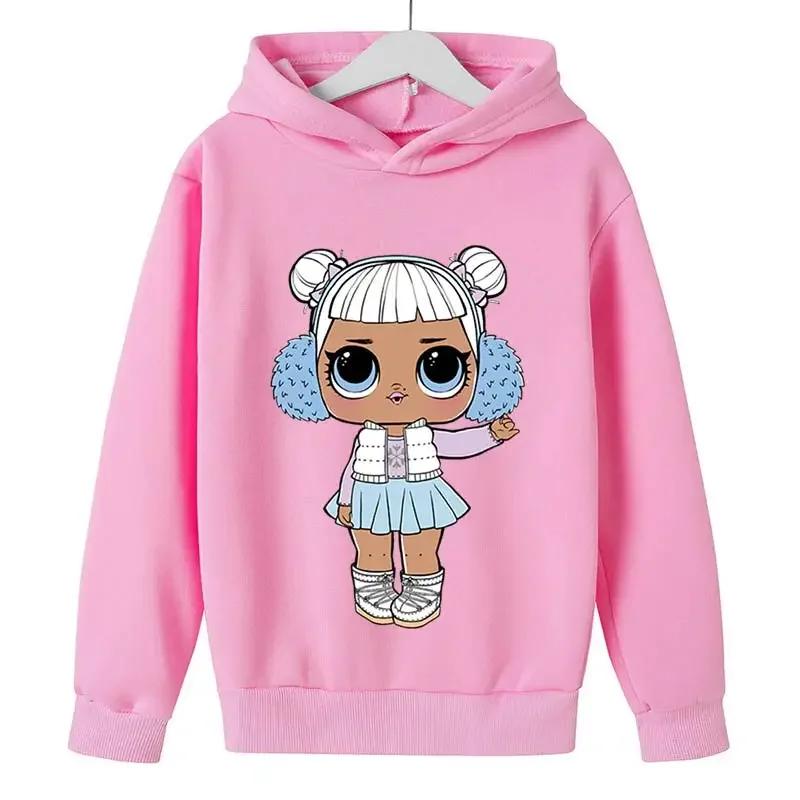 4-14 Ετών Παιδικά Βαμβακερά lolsurprise Φούτερ με Κουκούλα Χαριτωμένο Φούτερ Μακρυμάνικο Παιδικά Ρούχα Αγόρια/Κορίτσια Cool Χαριτωμένα Παιδικά Μπλουζάκια