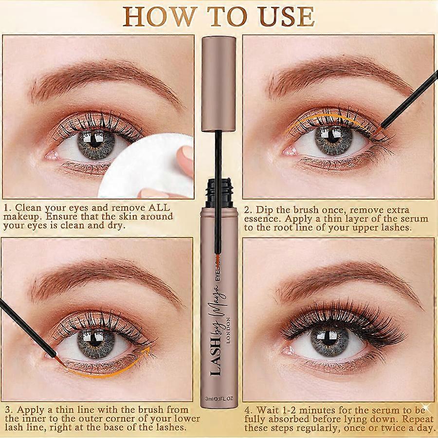 Szemöldöknövesztő szérum – Szempilla szérum szempillanövesztéshez Hosszabb, dúsabb szempillákért Tápláló formula