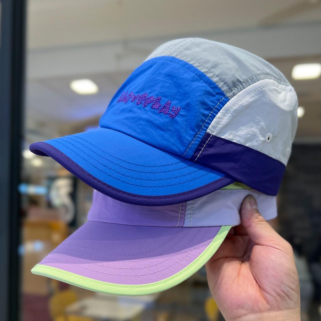 2025 Summer Duckbill Cap, Unisex, Color-Blocked, Letter Design, Lightweight, Sun-Protective, Breathable, and Quick-Drying Baseball Cap
