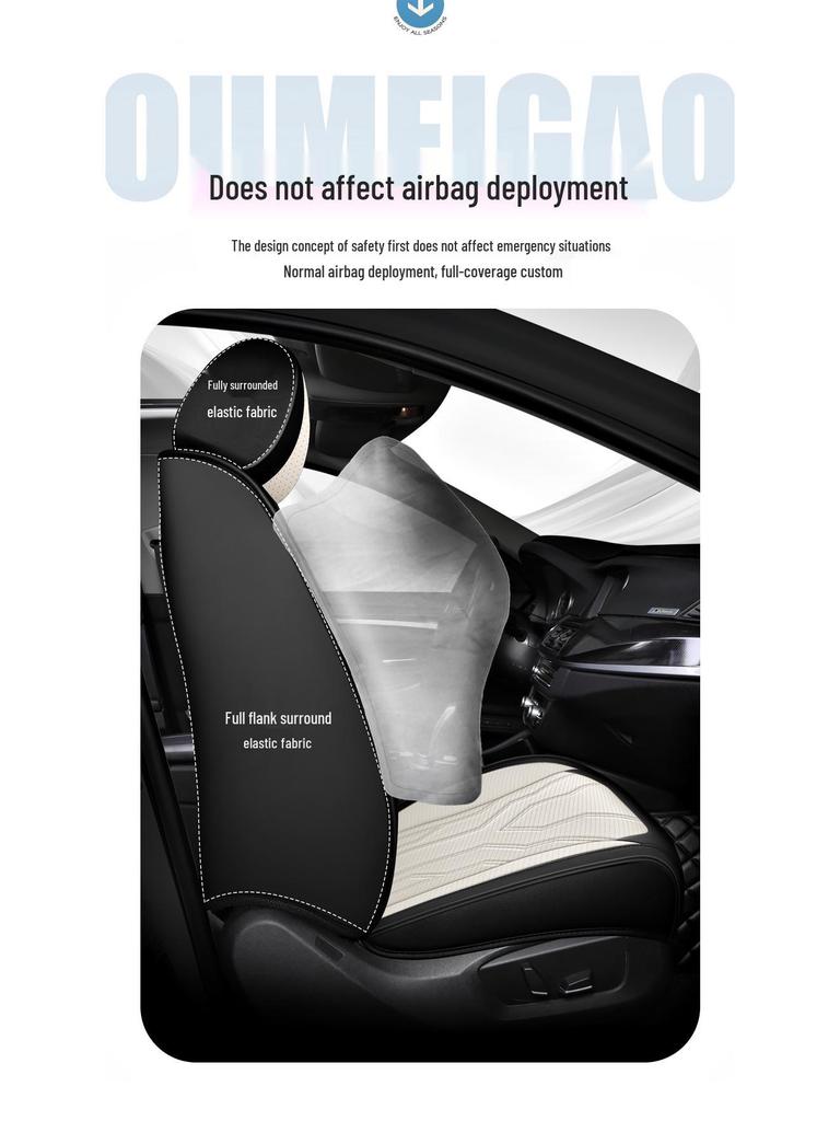 Universal Full Leather Car Seat Cushion for All Seasons