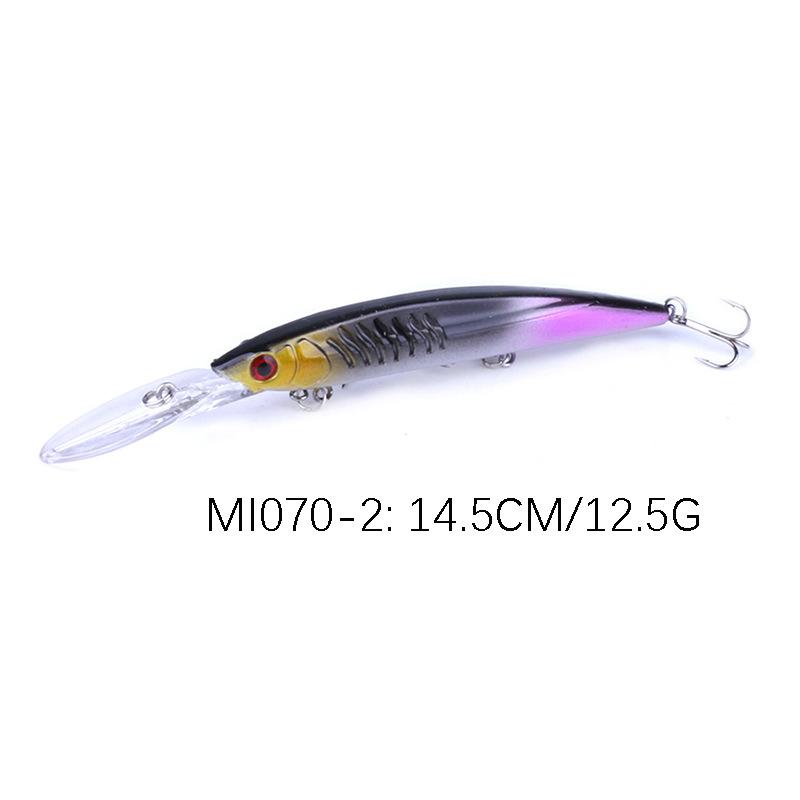 Long-casting Deep & Shallow Sea Bass & Pike Bait Best-Selling 14.5cm 12.5g Long-Tongued Minnow Lure for Ocean Boat Fishing