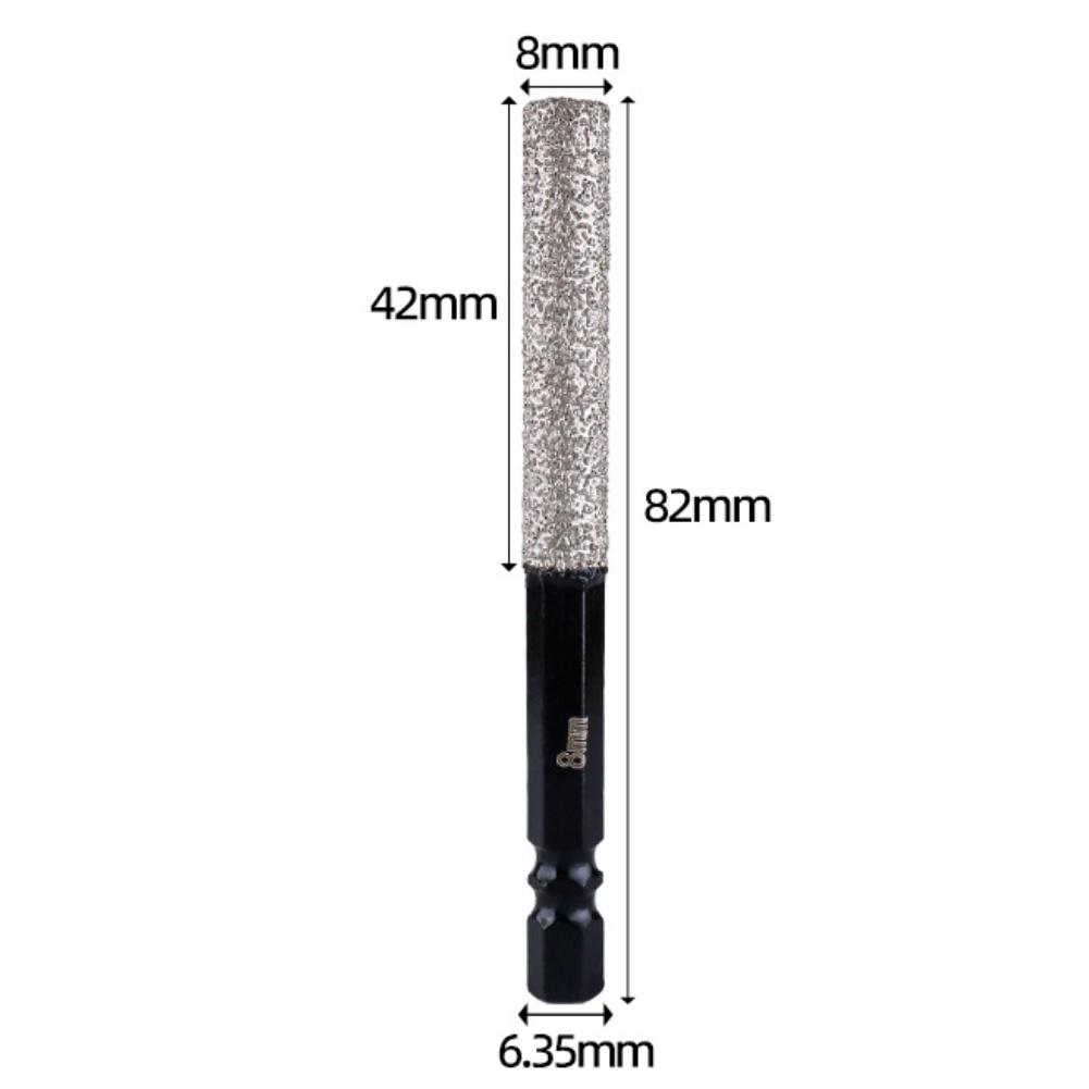 5 Pcs Dry Drill Bits Hexagonal Shank Vacuum Brazed Core Drill Bit Set Tile Glass Hole Opener 6+6+8+8+10mm