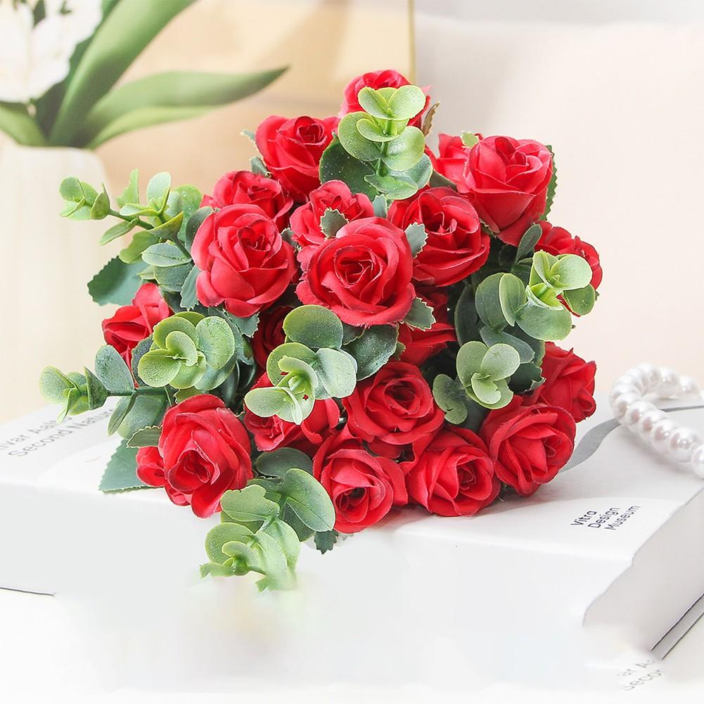10 Heads Artificial Flowers Wedding Bouquet Home Decoration Artificial Roses