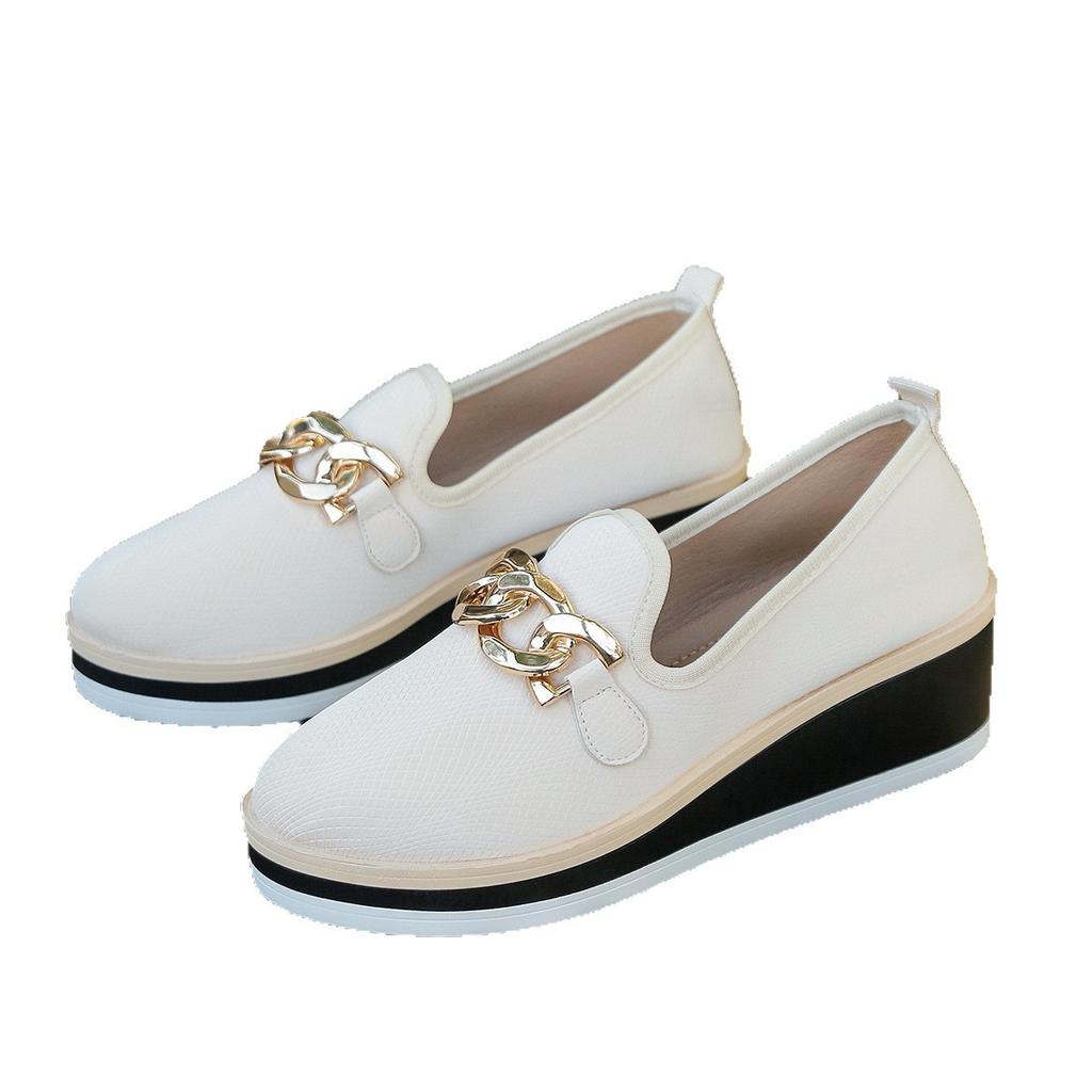 Pegged Heels Single Shoes Women's Shoes Thick-soled Shoes Casual Single Shoes